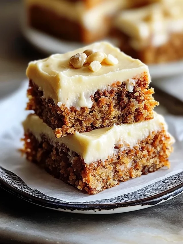 Decadent Carrot Cake Bars with Cream Cheese Frosting