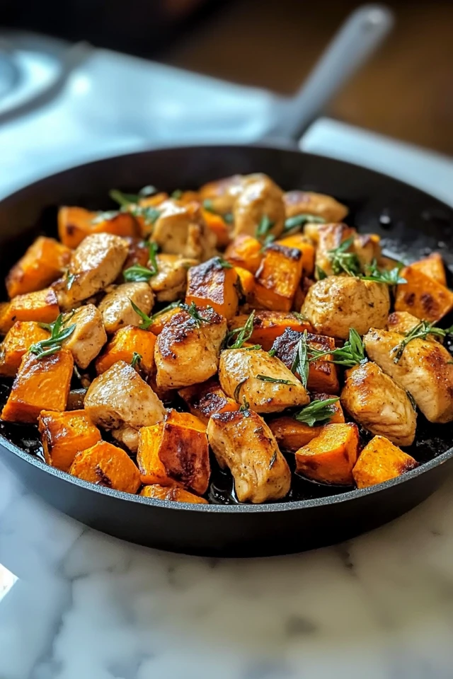 One-Pan Chicken and Sweet Potato Skillet