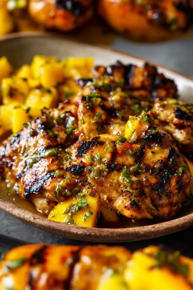 Grilled Mango Chicken - Gourmet Martha