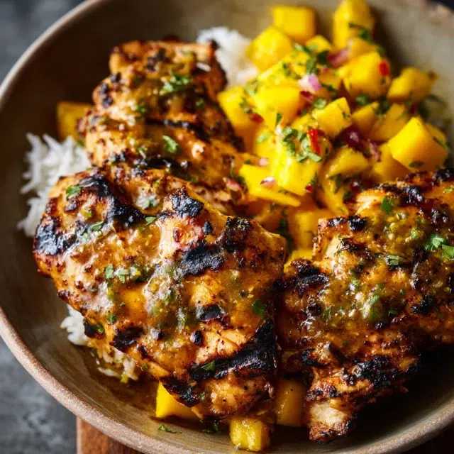 Grilled Mango Chicken - Gourmet Martha
