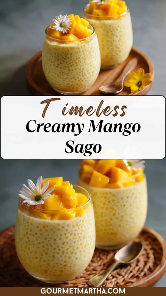 A Sweet Taste of Summer: Creamy Mango Sago - Gourmet Martha