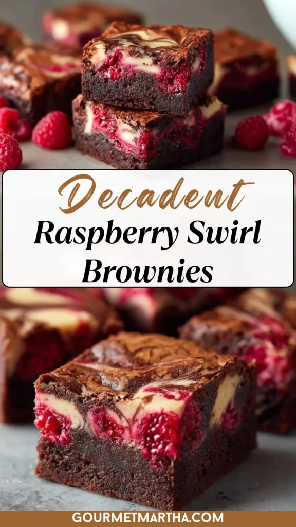 Fancy Raspberry Brownies Decadent Raspberry Swirl Brownies - Gourmet Martha