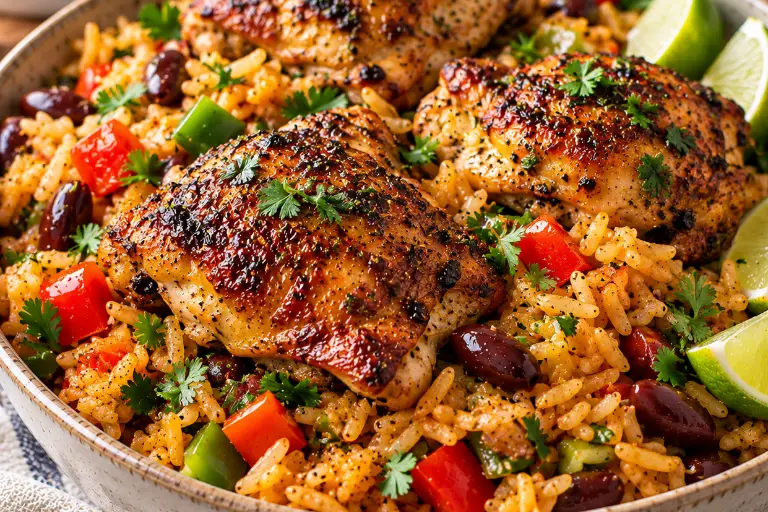 Caribbean Chicken and Rice – A Flavorful One Pot Dinner with Coconut ...